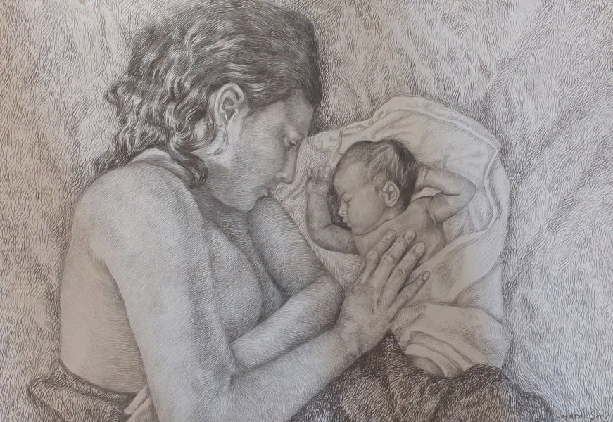 Morning Drawing - Chary Jafarov - Jose Art Gallery