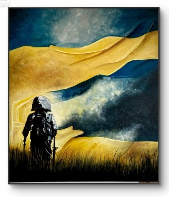 Peinture "Le voyage du héros", peintre oleksandra butenko huile toile à la Jose Art Gallery