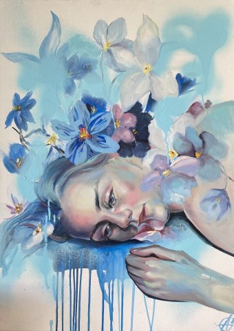 Grafika "Melancholia", ilustrator Anna Goriunova olej płótno w Jose Art Gallery