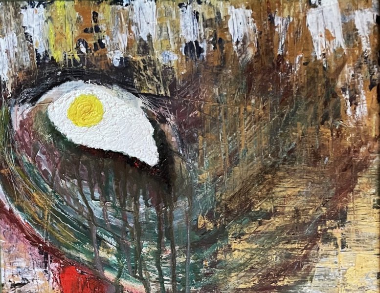 Imagen adicional 2: Moderno Interior Pintura "Desayuno", pintor Karan óleo cartulina 