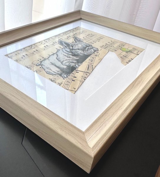Imagen adicional 6: Arte pop Animalista Gráfico "Bulldog francés y arte pop con pelota", ilustrador Julia Shilo tinta papel 