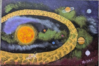Pintura "Solaris", pintor DHIVYA VADHANA P acrílico lienzo en Jose Art Gallery