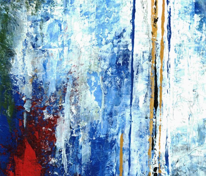 Additional view 2: Abstract Genre Painting Fearless by painter Lisa Daniels acrylic canvas 