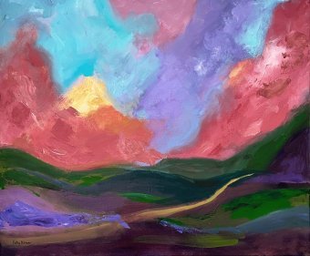 Painting "Ramble On" by painter Kathy OConner acrylic canvas at Jose Art Gallery