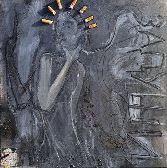 Живопись "Задохнуться", живописец Данііл Скляров масло холст в Jose Art Gallery