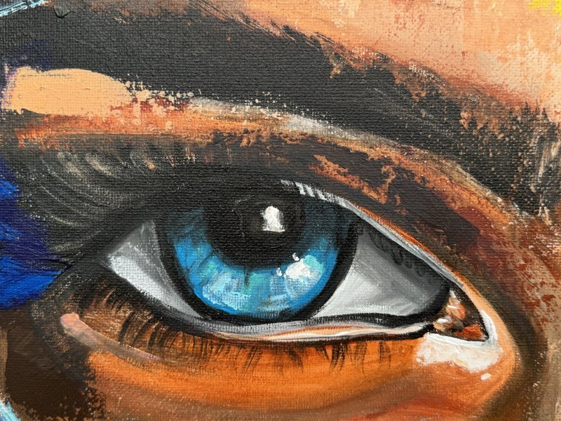 Additional view 2: Figurative Portrait Painting Yota by painter Sabrina Seck acrylic canvas 