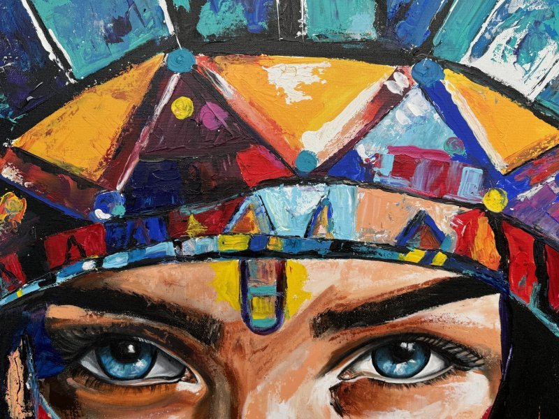 Additional view 5: Figurative Portrait Painting Yota by painter Sabrina Seck acrylic canvas 