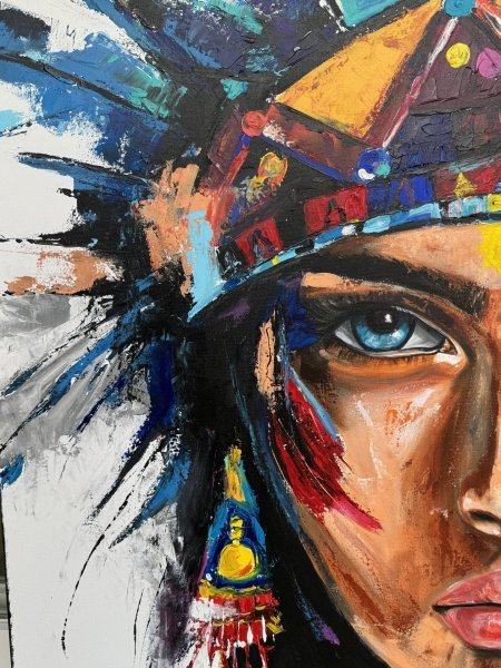 Additional view 10: Figurative Portrait Painting Yota by painter Sabrina Seck acrylic canvas 