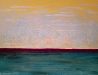 Painting "The Sea after the storm" by painter Julia Solarte acrylic canvas at Jose Art Gallery