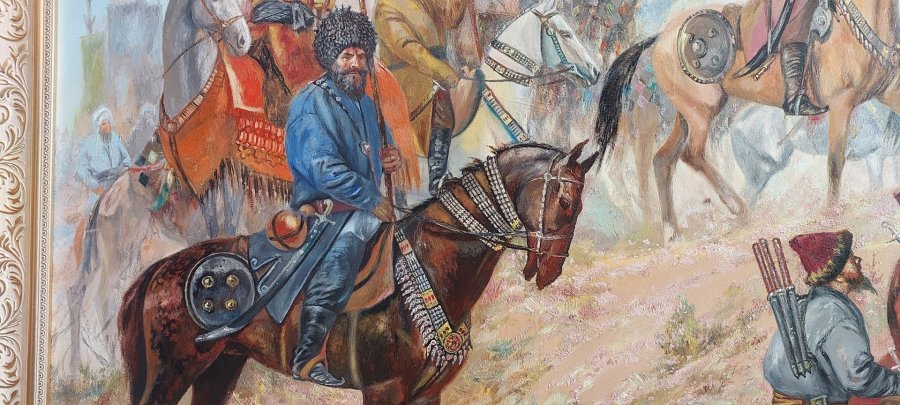 Дополнительное изображение 3: Академизм Исторический Живопись "Джалал Ад Дин Менгбурны" живописец Chary Jafarov масло холст 