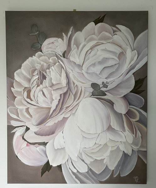 Immagine aggiuntiva 2: Fotorealismo Floreale Pittura "Primavera nei colori pastello", pittore Tatiana Lashchenkova olio tela 