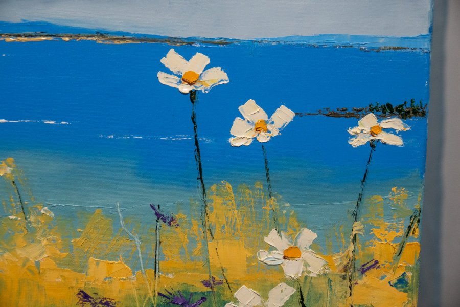 Imagen adicional 2: Arte moderno Paisaje Pintura "Playa florida con un cuchillo", pintor Patrick BAUQUEL óleo lienzo 