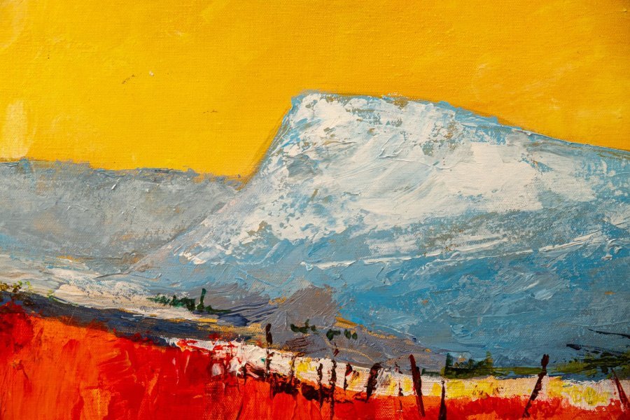 Additional view 3: Abstract Landscape Painting Lands of Provence IV by painter Patrick BAUQUEL oil canvas 