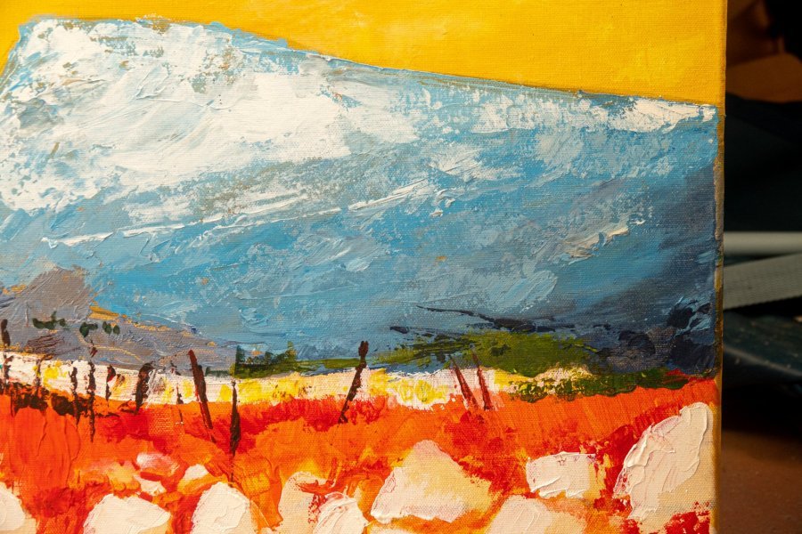 Additional view 4: Abstract Landscape Painting Lands of Provence IV by painter Patrick BAUQUEL oil canvas 