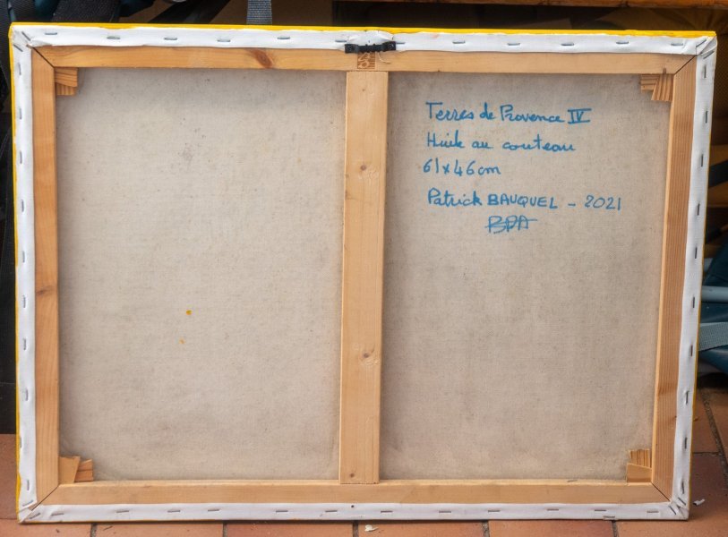 Additional view 5: Abstract Landscape Painting Lands of Provence IV by painter Patrick BAUQUEL oil canvas 