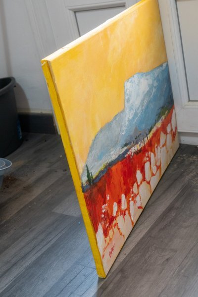 Additional view 6: Abstract Landscape Painting Lands of Provence IV by painter Patrick BAUQUEL oil canvas 