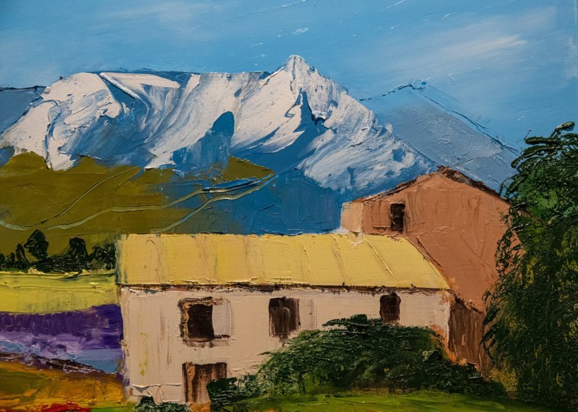 Imagen adicional 3: Arte moderno Paisaje Pintura "Amapolas en Provenza", pintor Patrick BAUQUEL óleo lienzo 