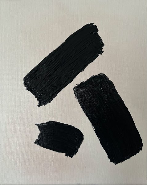 Minimalisme Intérieur Peinture "Troisième mois" peintre Marina Gorbachova huile toile 