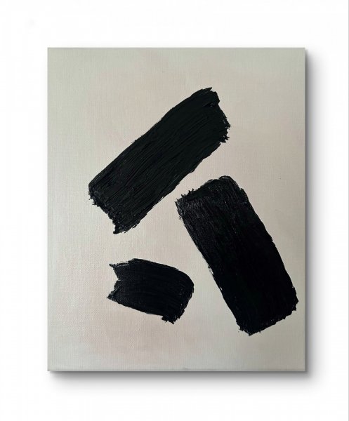 Image supplémentaire 1: Minimalisme Intérieur Peinture "Troisième mois", peintre Marina Gorbachova huile toile 
