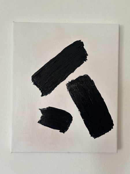 Image supplémentaire 2: Minimalisme Intérieur Peinture "Troisième mois", peintre Marina Gorbachova huile toile 