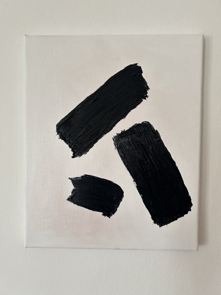 Image supplémentaire 3: Minimalisme Intérieur Peinture "Troisième mois", peintre Marina Gorbachova huile toile 