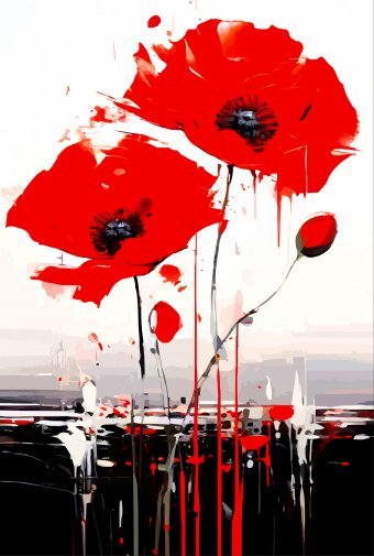 Цифрове мистецтво "Природні червоні маки в цвіту", цифровий художник Viktor Levchenko в Jose Art Gallery