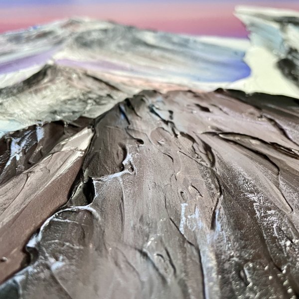 Additional view 6: Contemporary Art Landscape Painting Everest Mountain Landscape by painter Anna Shkolik acrylic canvas 