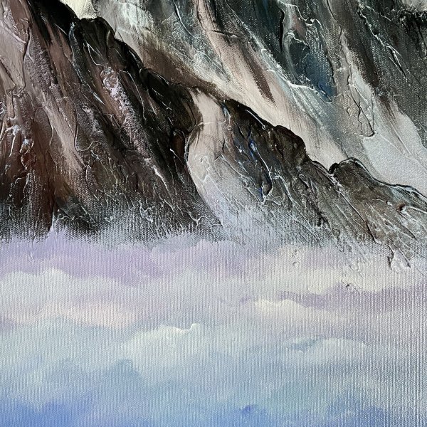 Additional view 7: Contemporary Art Landscape Painting Everest Mountain Landscape by painter Anna Shkolik acrylic canvas 
