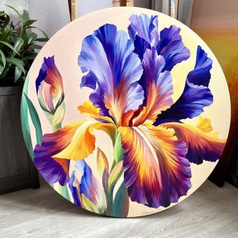 Painting "Iris in all its glory!" by painter Anna Shkolik acrylic canvas at Jose Art Gallery