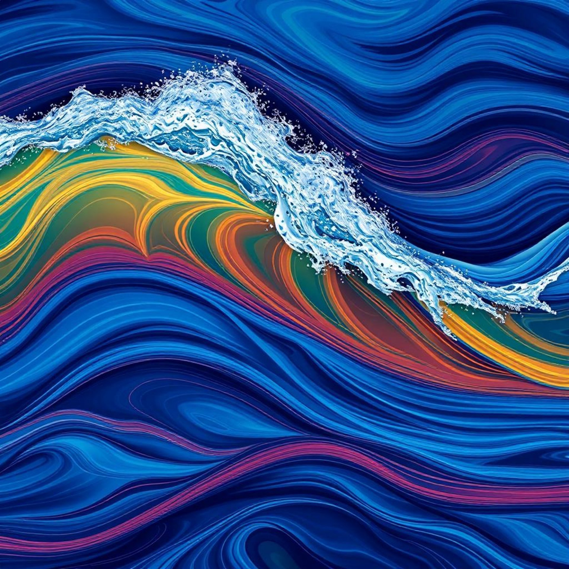 Waves Drawing Tharani Jaiprakash Jose Art Gallery