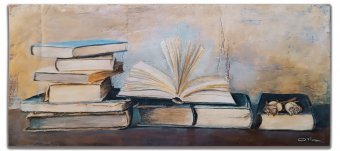 Pintura "Investigación", pintor Oria Strobino óleo madera en Jose Art Gallery