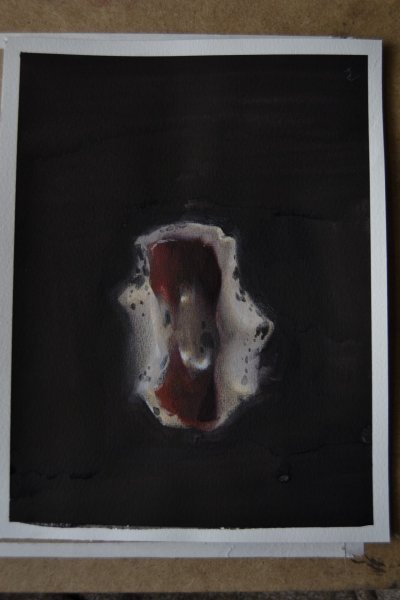 Additional view 2: Surrealism Still-Life Painting 21/20 - Original painting by painter Mysterious Easel watercolor paper 