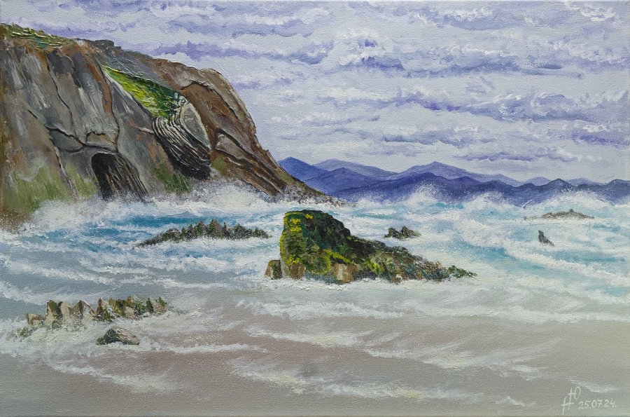 Spain's Basque Country: An Ode to Nature Painting by YULIIA NOVIKOVA