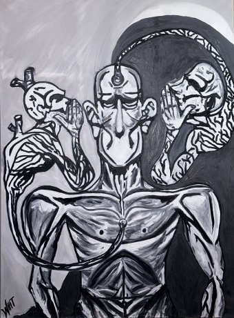 Painting "Duality Oil Painting" by painter The Creare oil canvas at Jose Art Gallery