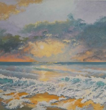 Oil painting Gentle sea