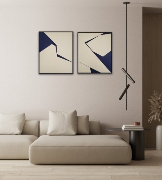 Image supplémentaire 7: Minimalisme Intérieur Peinture "Divergence 1", peintre Veronika Obushikhina acrylique toile 