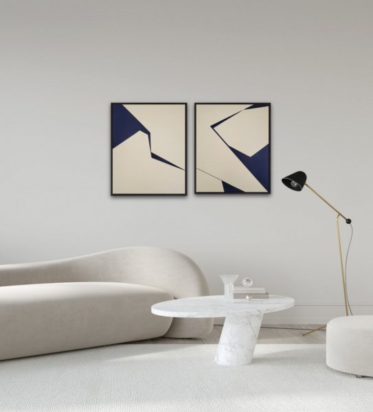 Image supplémentaire 8: Minimalisme Intérieur Peinture "Divergence 1", peintre Veronika Obushikhina acrylique toile 