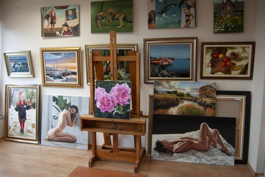 Immagine aggiuntiva 1: Fotorealismo Floreale Pittura "Rose rosa: un realismo floreale", pittore Valeri Tsvetkov olio tela 