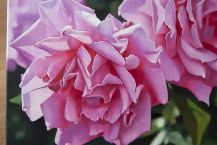 Immagine aggiuntiva 2: Fotorealismo Floreale Pittura "Rose rosa: un realismo floreale", pittore Valeri Tsvetkov olio tela 