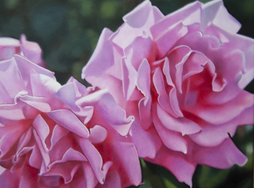 Immagine aggiuntiva 3: Fotorealismo Floreale Pittura "Rose rosa: un realismo floreale", pittore Valeri Tsvetkov olio tela 