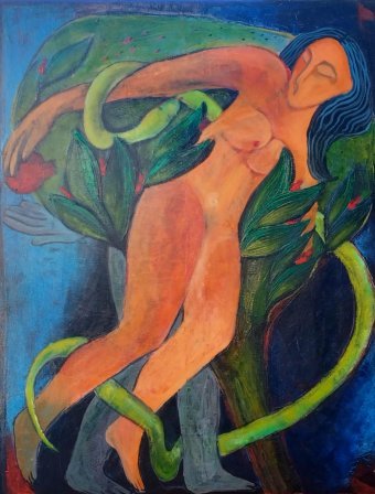 Живопись "Адам и Ева", живописец Irinka Sichinava масло холст в Jose Art Gallery