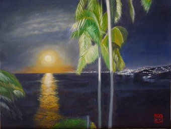Moonlit Paradise Evening