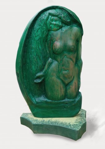 Sculpture "Silhouette: Moments of Beauty" by sculptor Vladyslav Kolomoiets Wood at Jose Art Gallery