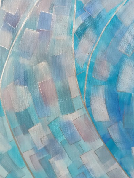 Additional view 4: Abstract Marine Art Painting Whispers of the Deep: Oceanic Dreamscape by painter Iryna Baranova acrylic canvas 