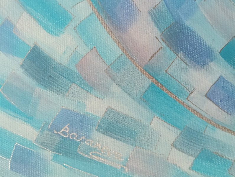 Additional view 5: Abstract Marine Art Painting Whispers of the Deep: Oceanic Dreamscape by painter Iryna Baranova acrylic canvas 