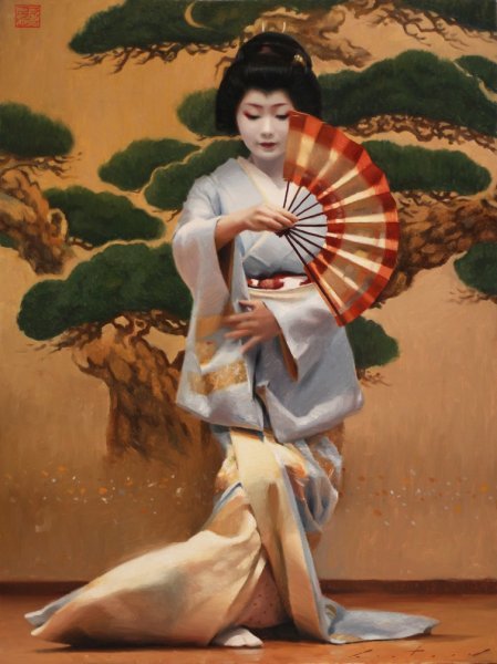 Toshimana Dance Painting by Phil Couture - Jose Art Gallery