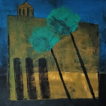 Живопись "Церковь", живописец Irinka Sichinava масло холст в Jose Art Gallery