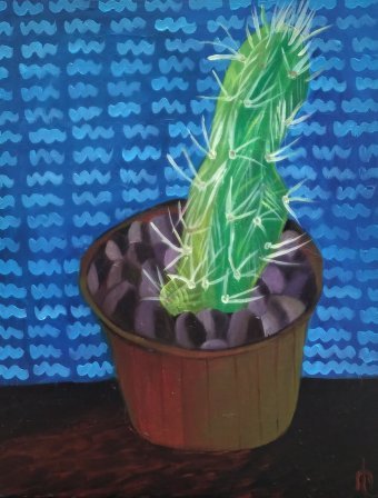 Живопись "Кактус", живописец Irinka Sichinava масло холст в Jose Art Gallery