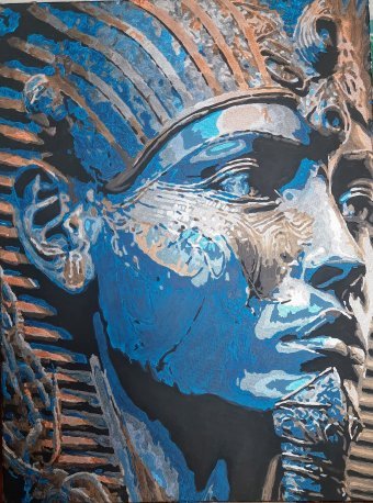 Digital Art "Pharaoh Mask Art Design" by digital artist Elena Vinogradova at Jose Art Gallery