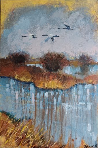 Painting "Early spring" by painter KOlha acrylic canvas at Jose Art Gallery